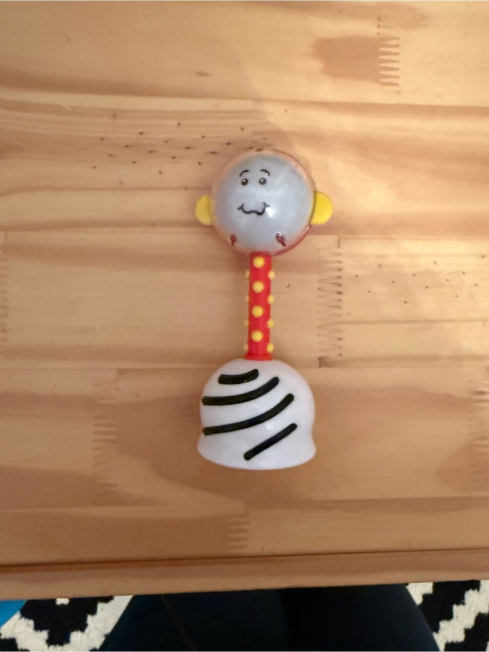 Smartnoggin Nogginstik Colorful Yellow & Red Baby Rattle Toy for Sensory Play